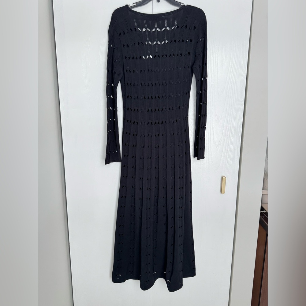 Final ZIMMERMANN Rhiannon Pointelle Maxi Long Sleeves Flare Dress Black various - Picture 7 of 16